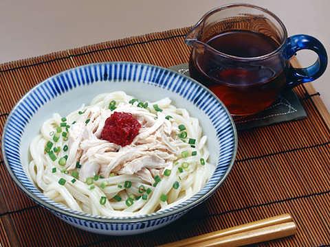 梅とささみの冷やしうどん