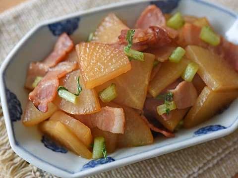 大根とベーコンの炒め煮