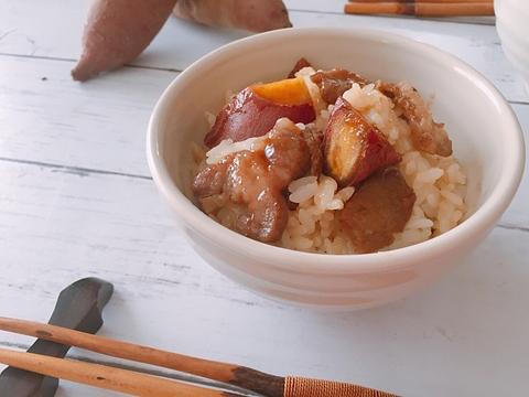 さつまいもと豚ばらの甘辛混ぜご飯