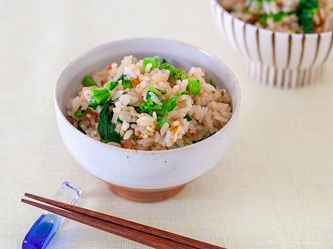 菜の花と桜えびの混ぜご飯