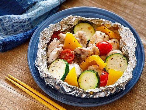 鶏と夏野菜のさっぱり焼き