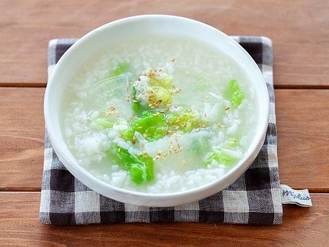 白菜と大根の白だし粥