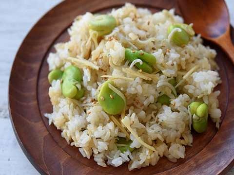 しらすとそら豆の混ぜご飯