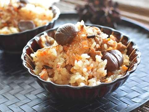 豚肉と甘栗の秋ごはん