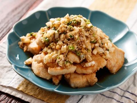 鶏むね肉の香味だれがけ