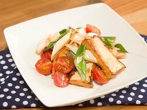 厚揚げ豆腐のねぎ炒め