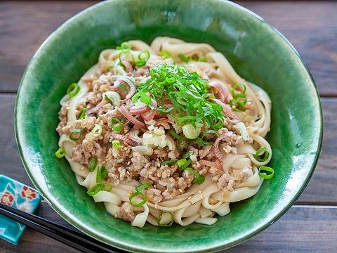 昆布つゆの肉そぼろうどん