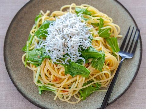 しらすの梅ぽん酢パスタ
