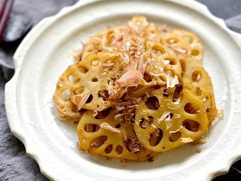 れんこんのクミン醤油炒め